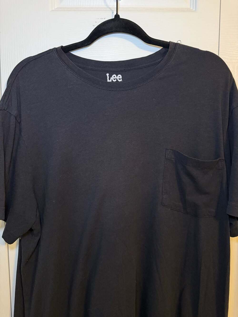 Lee Pocket T-Shirt XL Black Pima Cotton